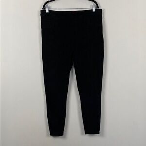 Spanx Jeanish Legging Women's 2XL Black Stretch Ponte Denim Classic 2 Pockets